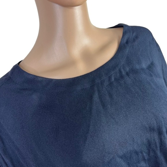 Frame Denim Women Blouse tie in back Blue Navy Size s - Picture 5 of 8